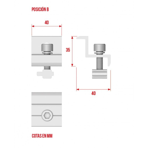 End Clamp 30/35 mm para Guía Pro Standard