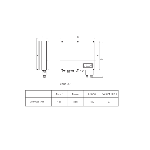 Inversor Híbrido Growatt SPH 3000